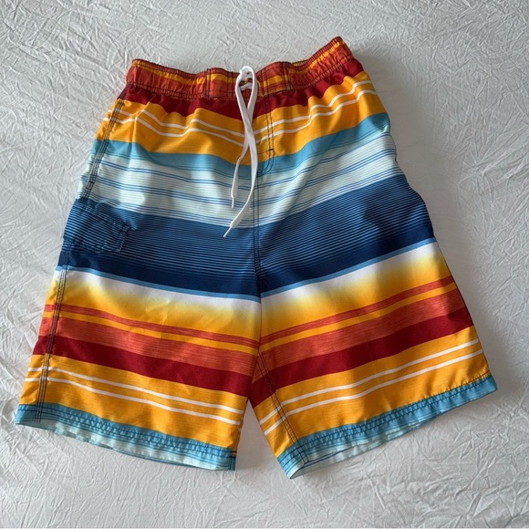 Kanu Surf Red, Orange, Blue Swim Trunks - Picture 1 of 6